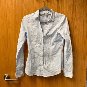 NWOT Light blue Oxford collared shirt stretch sz 8